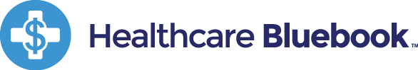 Healthcare Bluebook logo, with dollar sign in blue circle.