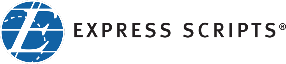 Express Scripts logo with E centered in blue circle.