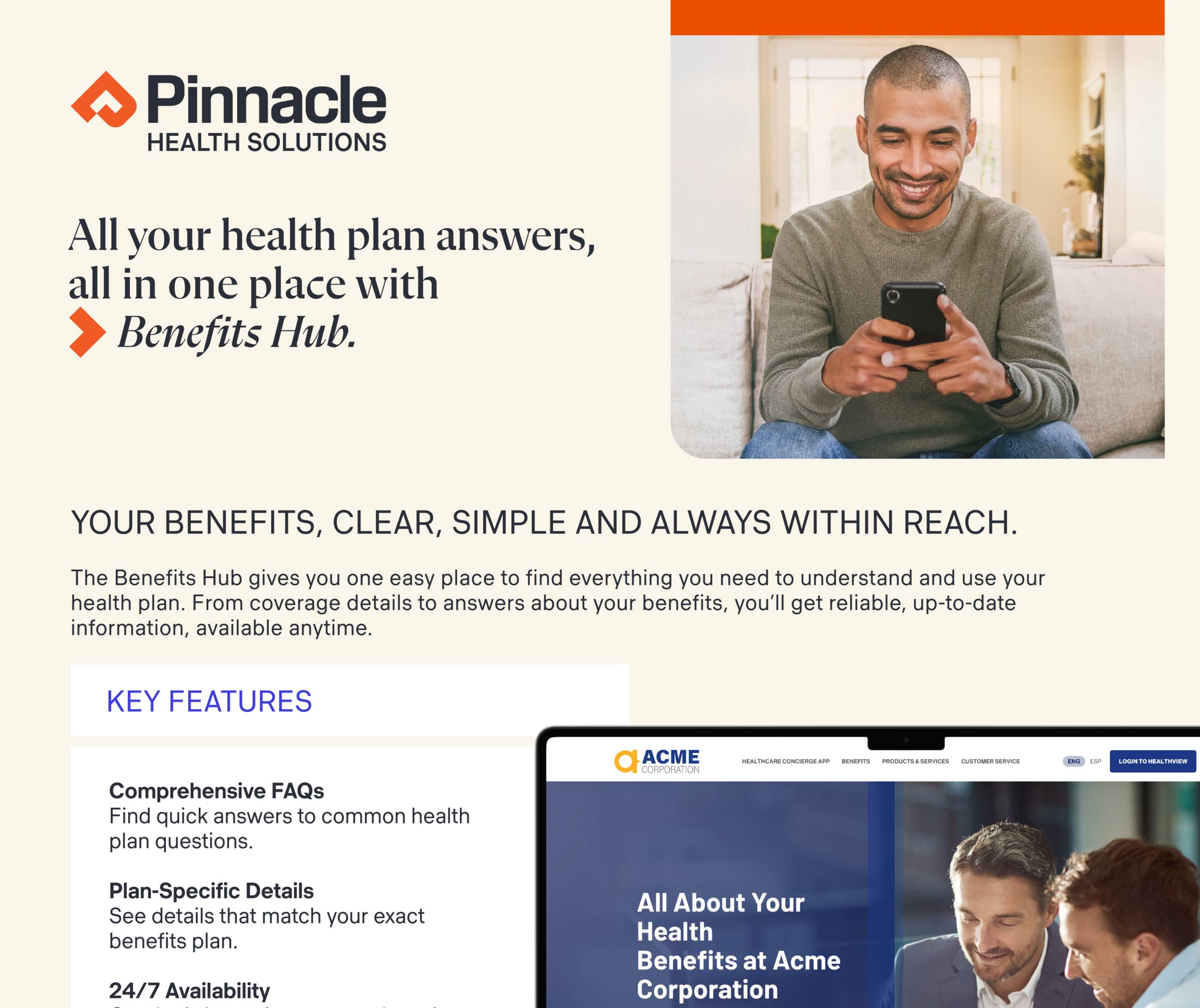 Screenshot of a sample health benefits flyer.